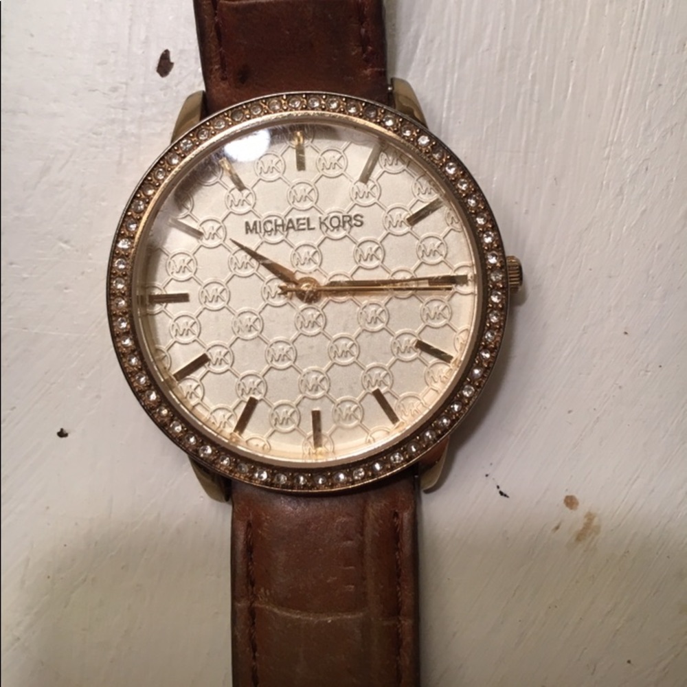 Michael Kors Brown Crocodile leather watch
